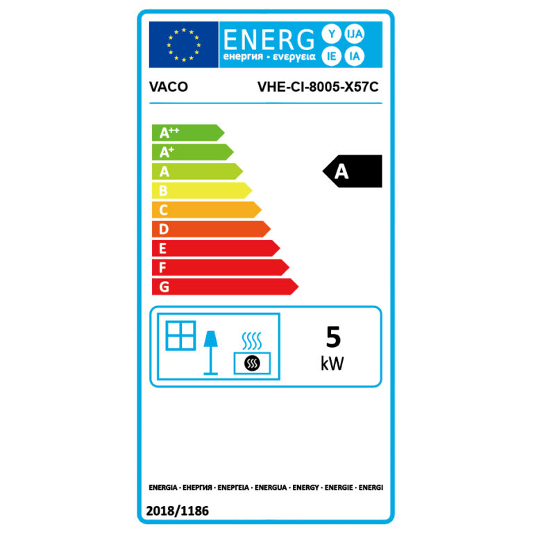 Piec Koza 5kW. Kominek firmy Vaco zapewnia wysokoefektywne spalanie i dłuższe utrzymywanie temperatury pieca po skończonym paleniu, dzięki magazynowaniu energii przez masę kumulacyjną pieca.